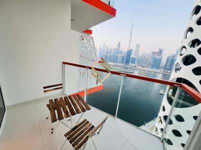 Studio for Rent in Business Bay, Dubai - Burj Khalifa & Canal View | Prime Location