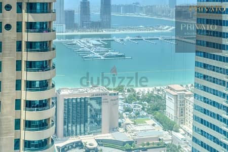 4 Bedroom Flat for Rent in Dubai Marina, Dubai - Bright  Spacious l Family SetUp l view of The Palm Beach