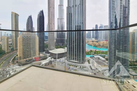 3 Bedroom Flat for Rent in Downtown Dubai, Dubai - Vacant | Burj and Fountain View | 3BR+Maids