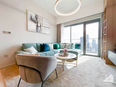 1 Bedroom Flat for Rent in Downtown Dubai, Dubai - BURJ ROYALE-3407-LIVING-2. jpg