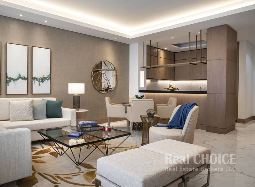 One Bedroom Suite - Living and Dining Area. jpg