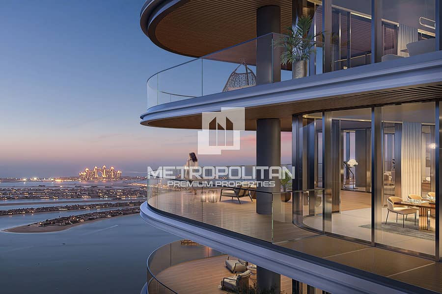 位于迪拜港，艾玛尔海滨社区，海湾胜景大厦 1 卧室的公寓 3700000 AED - 8555069