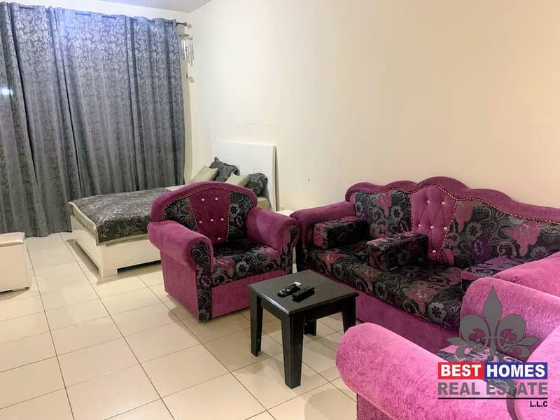 Spacious Deal Fully Furnished Studio Available With Balcony In Ajman one Tower Ajman U. A. E