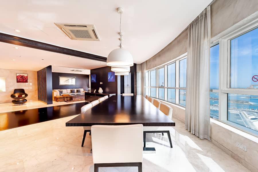 位于迪拜码头，迪拜海港万豪套房酒店 3 卧室的顶楼公寓 570000 AED - 8564012