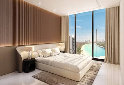 فلیٹ 3 غرف نوم للبيع في مدينة ميدان، دبي - Beach front 2_Master bed room. jpg