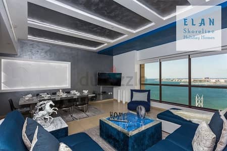5 Bedroom Flat for Rent in Jumeirah Beach Residence (JBR), Dubai - Sea view serviced 5-bedroom apartment on JBR (monthly)