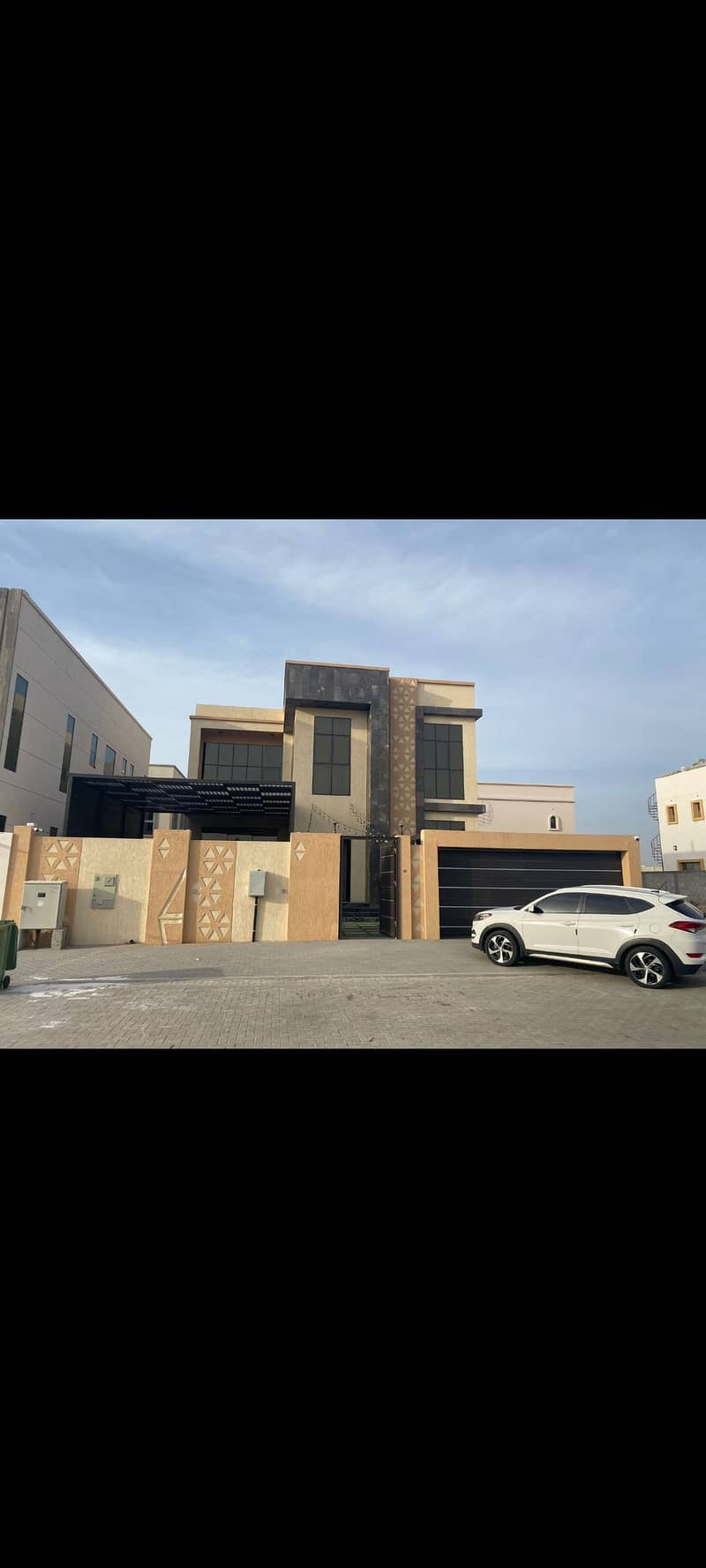 An opportunity for sale in the Emirate of Ajman  Villa with annex + covered swimming pool   An area very close to Sheikh Mohammed bin Zayed Road  Land