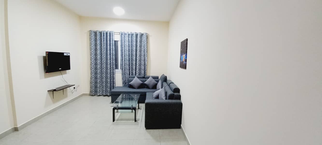 (DIRECT FROM OWNER) EASY EXIT TO DUBAI ONLY LAST UNIT 1BHK FURNISHED(SEWA+Wi-Fi INCLUDIN