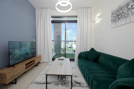 1 Bedroom Flat for Rent in Jumeirah Village Circle (JVC), Dubai - Living 2. JPG