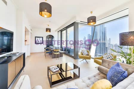 3 Bedroom Flat for Rent in Downtown Dubai, Dubai - 3B+M | Scenic Burj Khalifa Views | Direct Metro Access