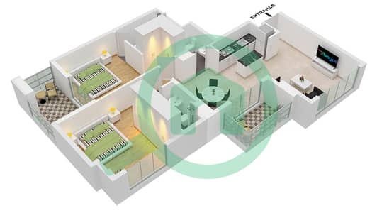 V1TER Residence - 2 Bedroom Apartment Type/unit D / 2 FLOOR 19-20 Floor plan