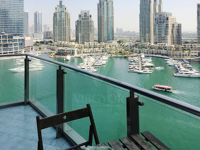 Vacant and Furnished 1BR | Full Marina View