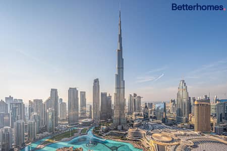 2 Bedroom Apartment for Rent in Downtown Dubai, Dubai - Full Burj Khalifa & Downtown view | Higher floor