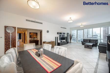 3 Bedroom Apartment for Rent in Dubai Marina, Dubai - Furnished | Vacant  | Maids Room