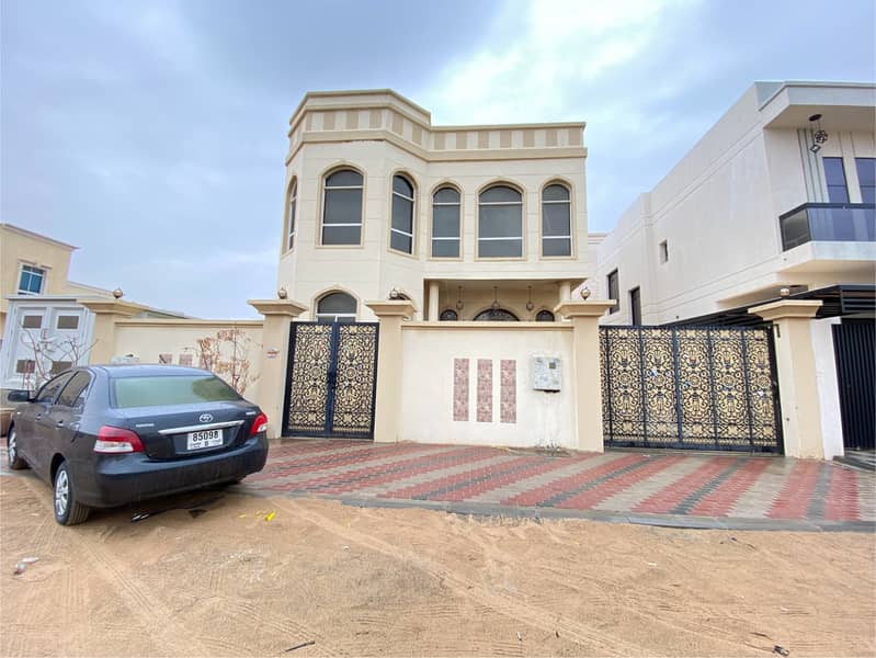 Villa for rent in Ajman, Jasmine area, the second resident with air conditioners