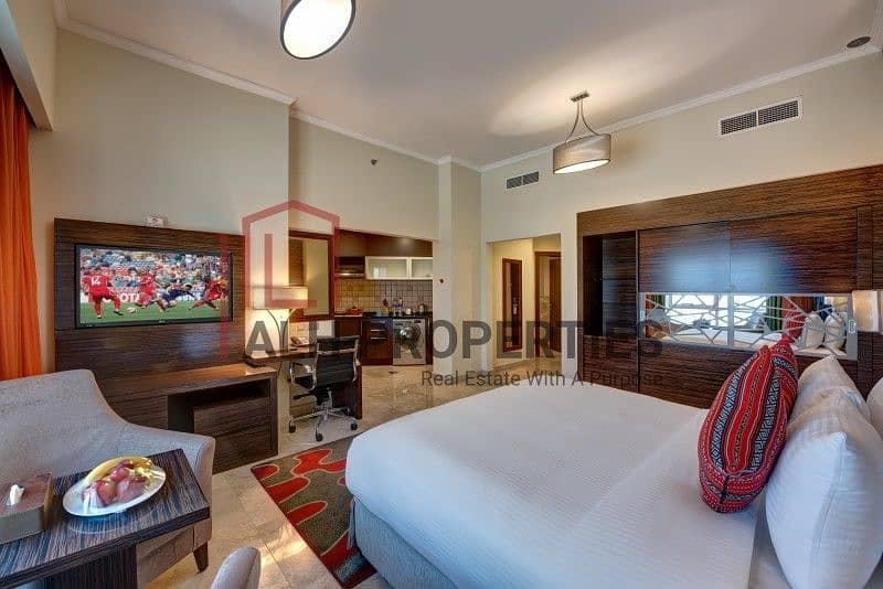 شقة فندقية في فندق فينتاج جراند،مدينة دبي للإنتاج 77000 درهم - 8593727