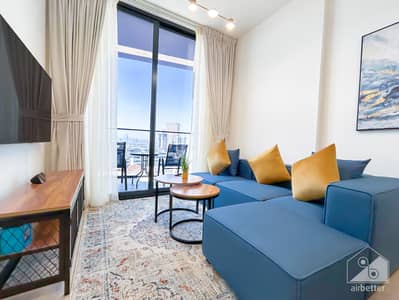 1 Спальня Апартаменты в аренду в Джумейра Вилладж Серкл (ДЖВС), Дубай - JVC BINGHATTI CREST-602-LIVING-2. jpg