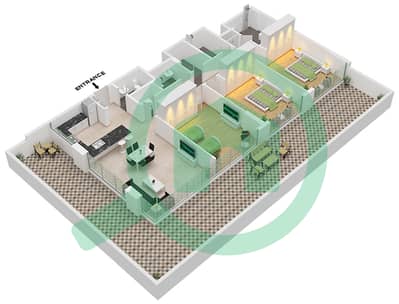 公寓143号 - 3 卧室公寓单位3 GROUND FLOOR戶型图