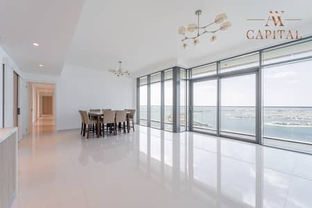 4 Bedroom Apartment for Rent in Dubai Harbour, Dubai - Brand New | High Floor | Full Palm View