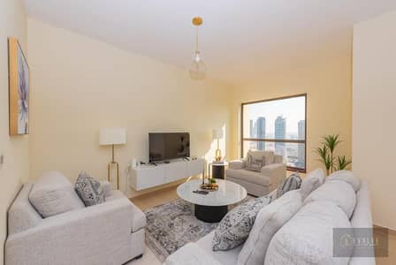 朱美拉海滩住宅（JBR）， 迪拜 2 卧室公寓待租 - living 3. jpg