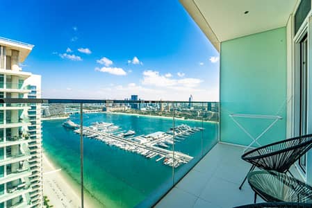 1 Bedroom Flat for Rent in Dubai Harbour, Dubai - High Floor| Beautiful Sea View| Private Beach