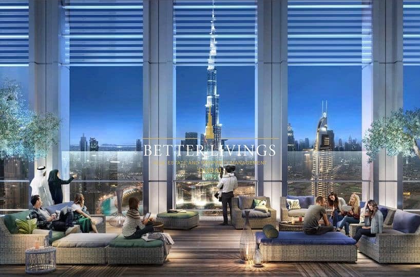 Luxurious 3 Bedroom + Maid Room | Burj Khalifa view | Post 6 Year Plan | Modern Layout | Call Now !
