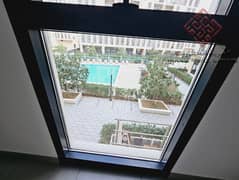 ***1BHK available with pool view in al mamsha sharjah