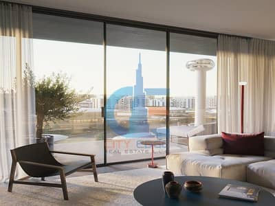 3 Bedroom Hotel Apartment for Sale in Aljada, Sharjah - 211103-Balcony-view-(1). jpg
