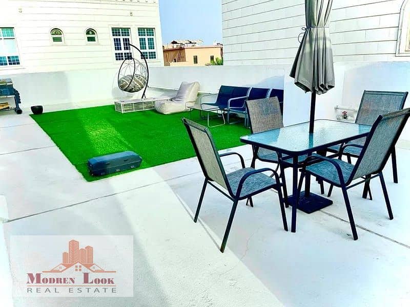 M/3500 Private Terrace Luxury One Bedroom Hall With Separate Kitchen Proper Washroom Nr Forsan Mall