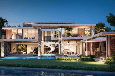 6 Bedroom Villa for Sale in Tilal Al Ghaf, Dubai - Luxurious Beachfront Mansion | Lagoon View