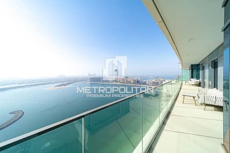 4 Bedroom Apartment for Rent in Dubai Harbour, Dubai - Fully Furnished | Palm Jumeirah View | Vacant Now