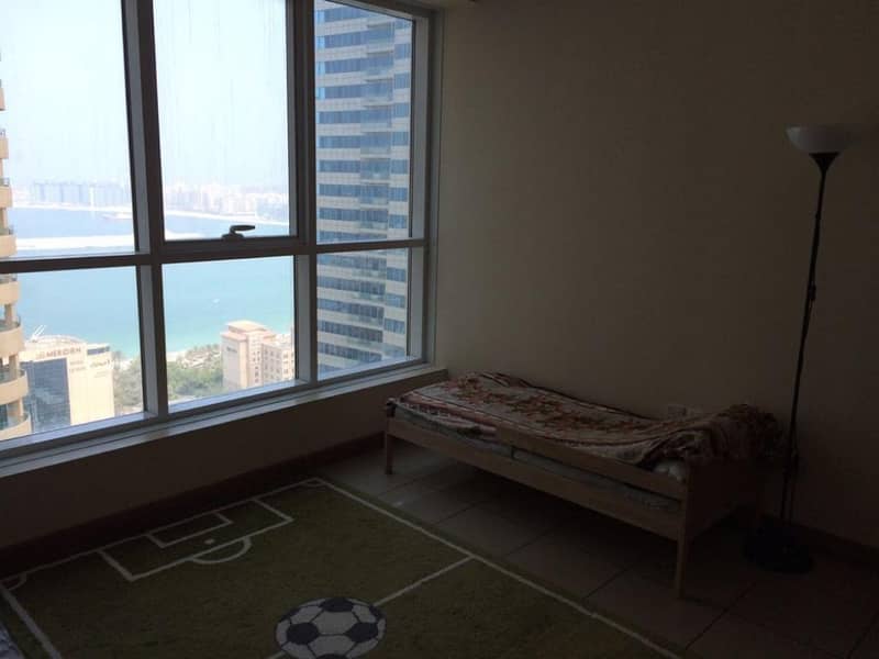 3 Bed | WB |Sea and Palm View |  For Rent in Sulafa Tower Marina | 100K
