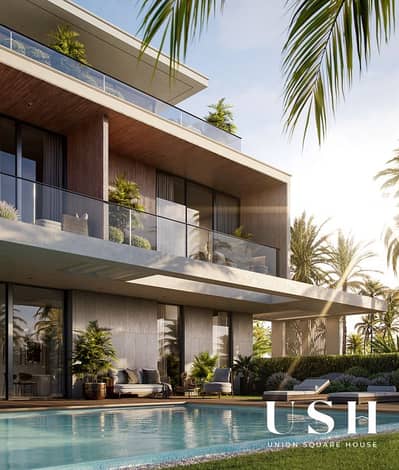 5 Bedroom Villa for Sale in Mohammed Bin Rashid City, Dubai - District One West _Virtual Photo Exterior 1_Villa 5BR_POOL LOUNGE AREA_rev02. jpg