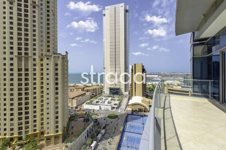 2 Bedroom Apartment for Sale in Dubai Marina, Dubai - Sea and Marina View | Large Balcony