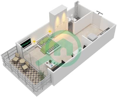 太平洋萨摩亚公寓 - 单身公寓类型S戶型图