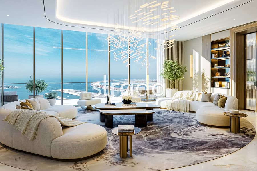 位于迪拜港，索布哈海洋天堂公寓，索巴海文大厦A座 6 卧室的顶楼公寓 135000000 AED - 8643949
