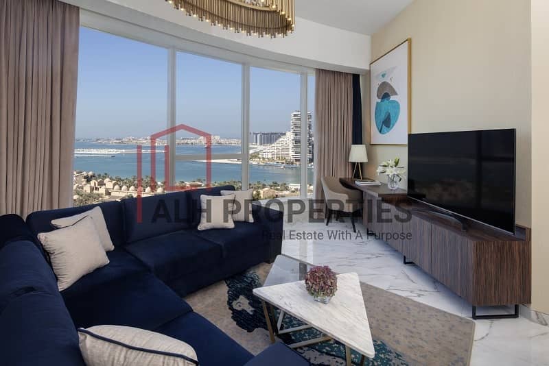 位于迪拜媒体城，迪拜阿瓦尼棕景套房酒店 2 卧室的酒店式公寓 245000 AED - 8643976