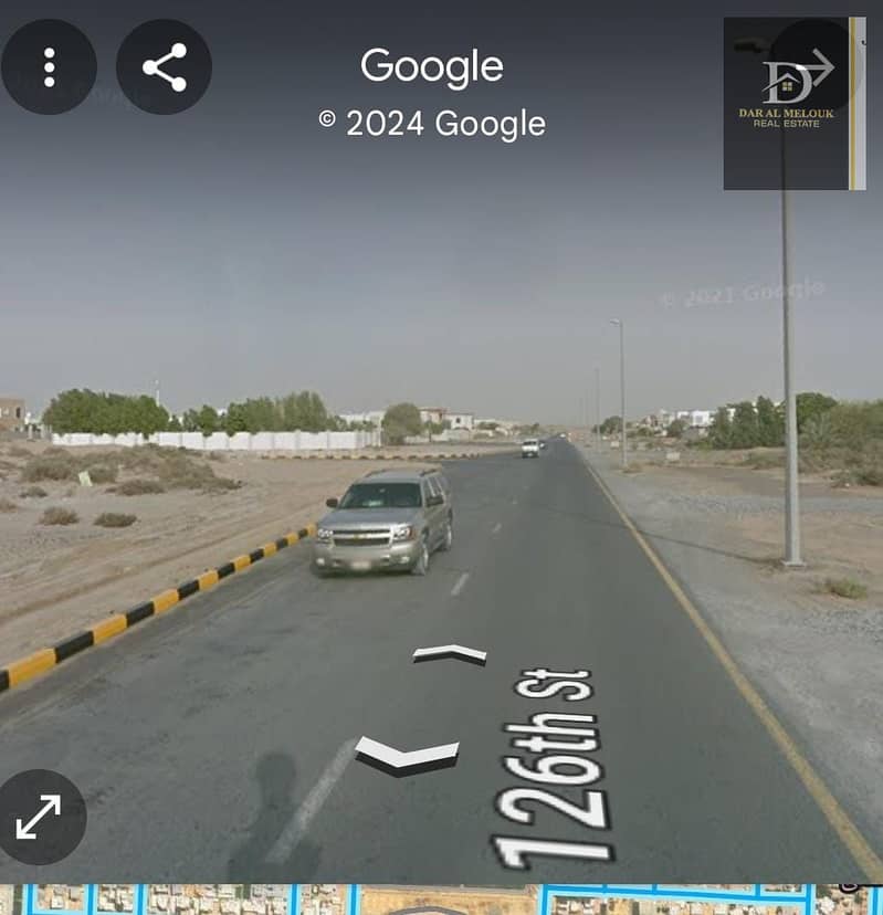 For sale in Sharjah, Al Nouf area, residential land, area of ​​17,000 feet, a permit for a ground and first villa, permitting two adjacent villas, an excellent location on Jar Street, 67 meters, close to the park and close to the mosque. The Al Nouf area