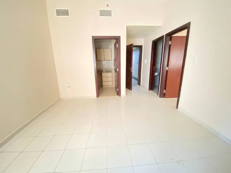 BIG OFFER // LOOK LIKE NEW BUILDING// NICE 1 BEDROOM HALL ONLY 26K IN 6 CHQS IN AL QASIMIA