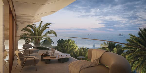 2 Bedroom Flat for Sale in Palm Jumeirah, Dubai - Ocean House by Ellington - Balcony view. jpg