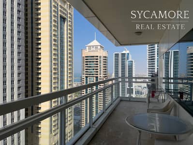 2 Bedroom Apartment for Rent in Dubai Marina, Dubai - Fully Furnished | High Floor | Vacant Now