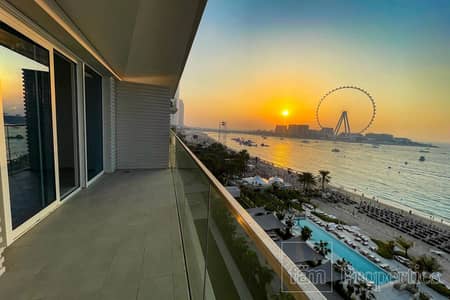 2 Bedroom Apartment for Rent in Jumeirah Beach Residence (JBR), Dubai - Full Sea + Dubai Eye View | Unfurnished | New