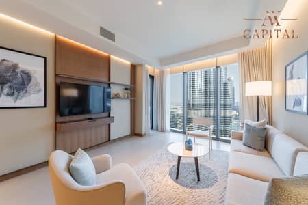 3 Bedroom Flat for Rent in Downtown Dubai, Dubai - Serviced | Burj and Fountain View | Ready