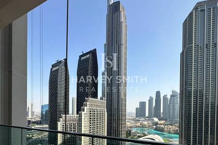 3 Bedroom Flat for Rent in Downtown Dubai, Dubai - Burj-Fountain Views | Large Layout | Available Now