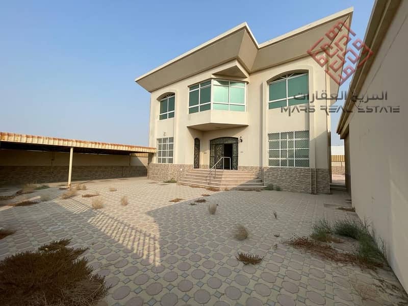 Spacious 5 bedrooms villa with pool is available for rent in Al Ramtha Sharjah for 140,000 AED