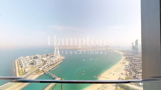 朱美拉海滩住宅（JBR）， 迪拜 3 卧室单位待租 - 位于朱美拉海滩住宅（JBR），朱美拉谦恭度假酒店和水疗中心，朱美拉门户1号大厦 3 卧室的公寓 450000 AED - 8667913