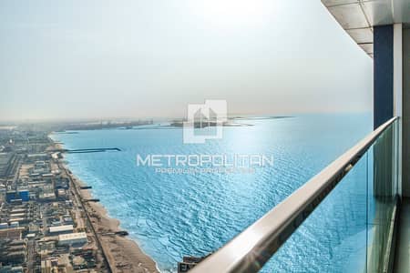 2 Bedroom Flat for Rent in Jumeirah Beach Residence (JBR), Dubai - Spacious 2BR + Maid's | High Floor | Sea View
