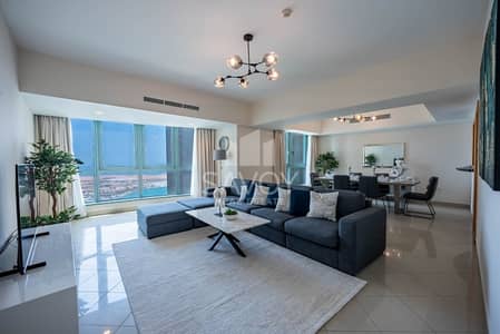 3 Bedroom Apartment for Rent in Al Markaziya, Abu Dhabi - FURNISHED 3 BEDROOM | SEA VIEW | PRIME LOCATION