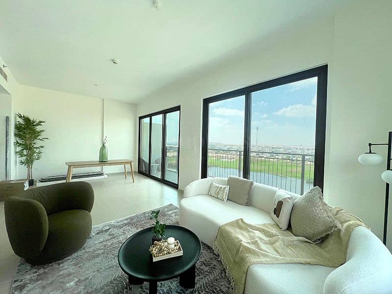 位于迪拜南部街区，艾玛尔南区，高尔夫景观高层豪华住宅 3 卧室的公寓 130000 AED - 8674922