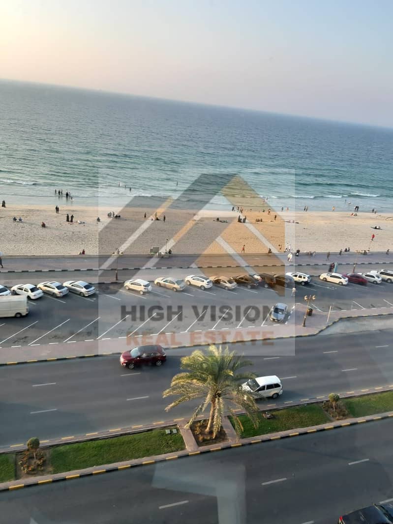 FULL SEA  VIEW 1BHK FURNISHED  FOR RENT  MONTHLY IN AJMAN CORNICHE RESIDENCE